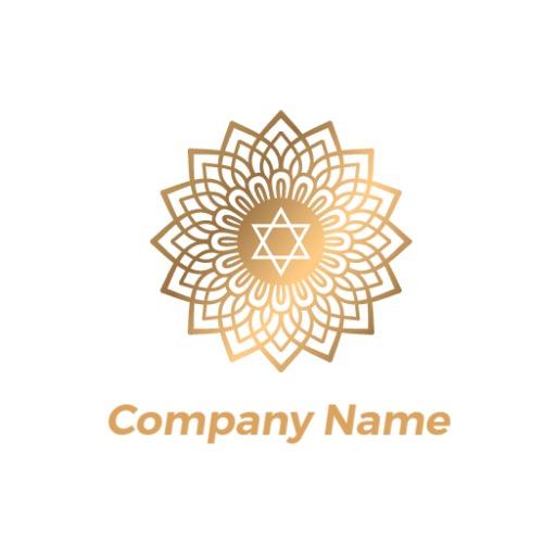 Elegant Golden Mandala Design with Company Name Logo Template