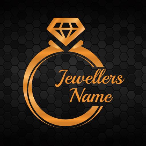 Elegant Golden Ring Design Highlighting Royal Jewellers Logo Template