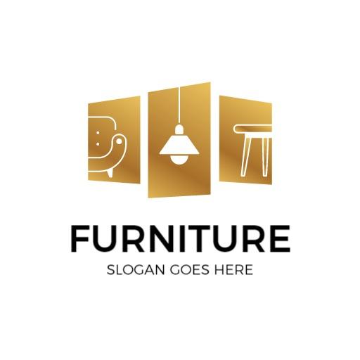 Elegant Golden Royal Furniture Design for Luxurious Spaces Logo Template