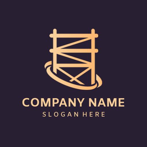 Elegant Golden Scaffolding Design with Modern Touch Logo Template