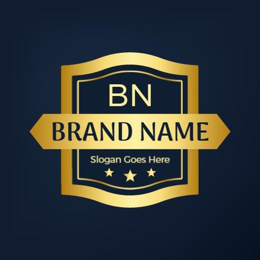 Elegant Golden Shield Design for Premium Branding Logo Template