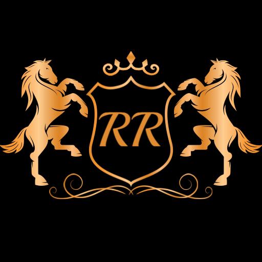 Elegant Golden Shield with Horses Embodying Royal Emblem Logo Template