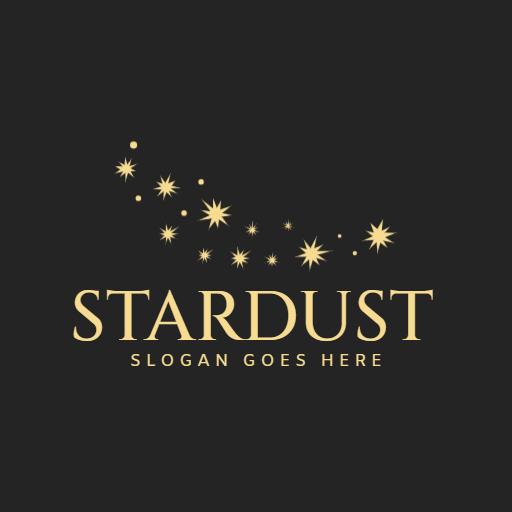 Elegant Golden Stardust Design Enhanced with Business Theme Logo Template