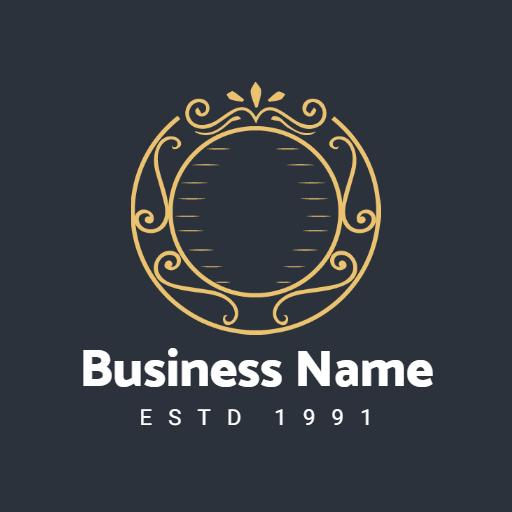 Elegant Golden Swirl Design Reflecting Vintage Aesthetics Logo Template