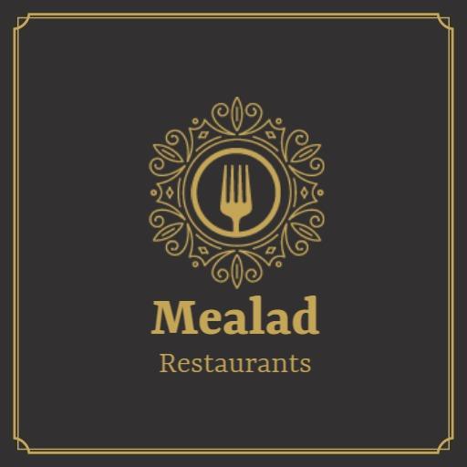Elegant Golden Vintage Fork Design for Restaurants Logo Template
