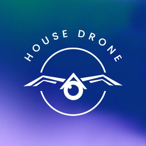 Elegant Gradient Design Featuring House Drone Technology Logo Template