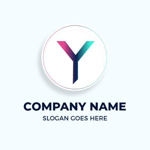 Elegant Gradient Design Featuring Y Letter for Branding Logo Template