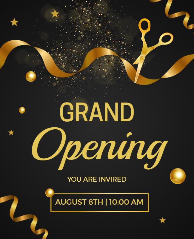 Elegant Grand Opening Celebration Flyer Template