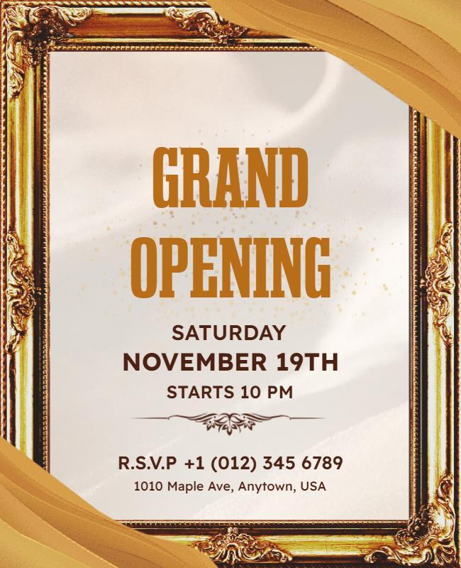 Elegant Grand Opening Event Flyer Template