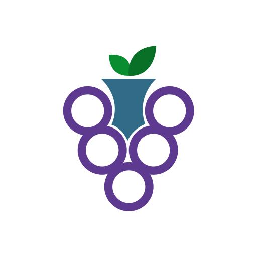 Elegant Grape Design Showcasing Wine Bar Experience Logo Template