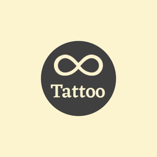 Elegant Gray Infinity Symbol Showcasing Tattoo Art Logo Template