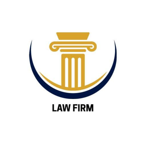 Elegant Greek Column Design Reflecting Professional Law Firm Logo Template