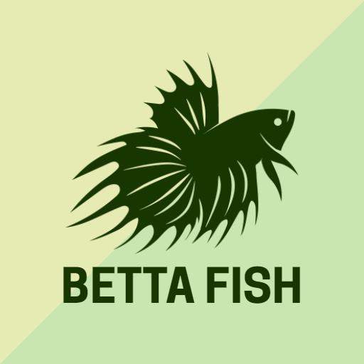 Elegant Green and Black Betta Fish Design Logo Template