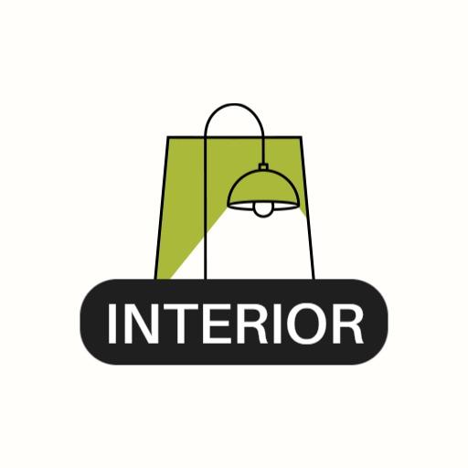 Elegant Green and Black Interior Architecture Design Logo Template