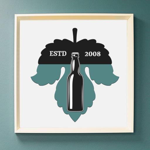 Elegant Green and Black Wine Bottle Design for Wine Bar Logo Template