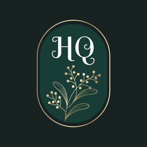 Gold Floral Monogram Design Logo Template
