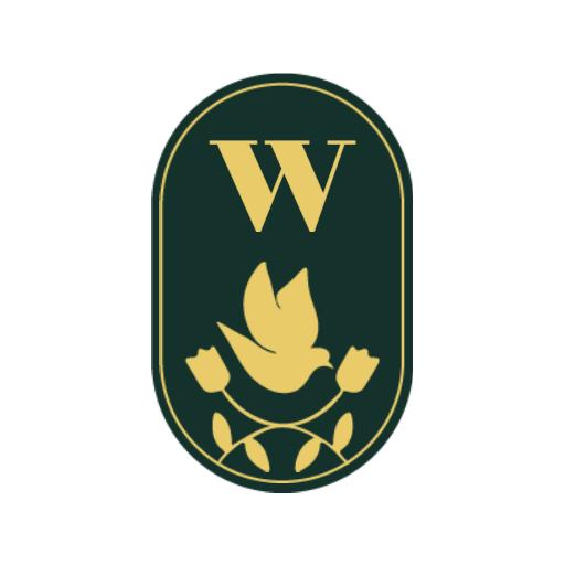 Elegant Green and Gold Initial W Representing Alphabet Logo Template