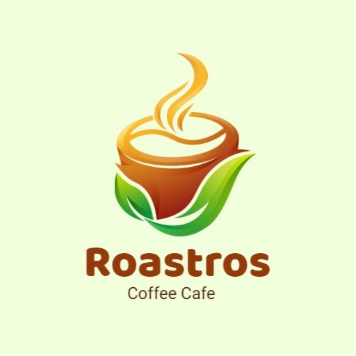 Elegant Green and Orange Coffee Cup Design Logo Template