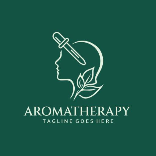 Elegant Green Aromatherapy Design for Wellness Business Logo Template