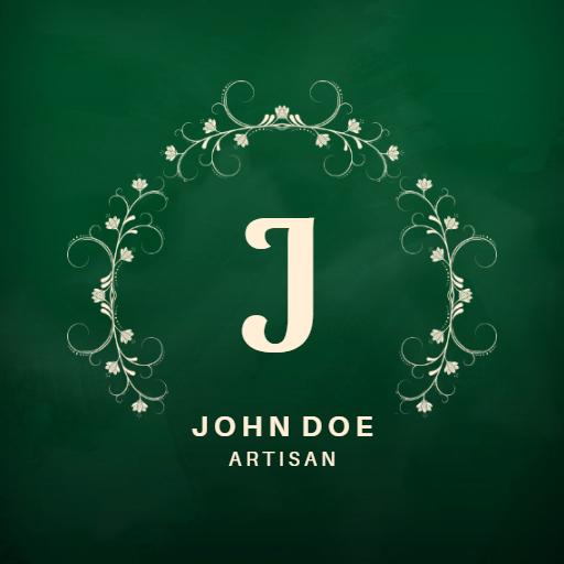 Elegant Green Artisan Design Featuring J Letter Logo Template