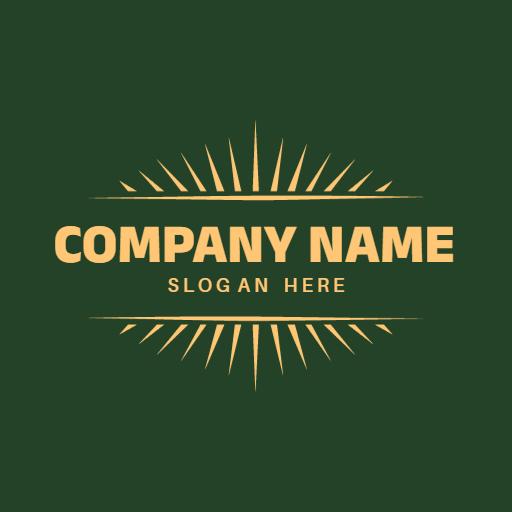 Elegant Green Background with Radiant Company Logo Template