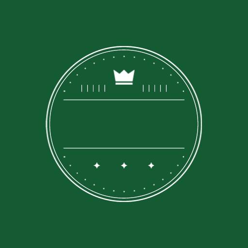 Elegant Green Blank Circle Design for Customization Logo Template