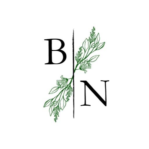 Elegant Green Botanical Elements Within Minimalist Design Logo Template