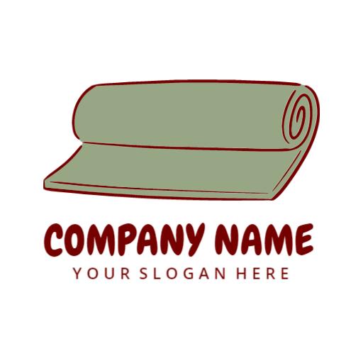 Elegant Green Carpet Design Showcasing Quality Flooring Logo Template
