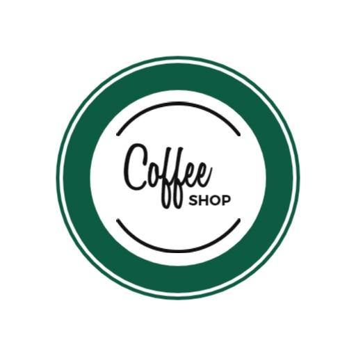 Elegant Green Circle Design for a Cozy Coffee Shop Logo Template