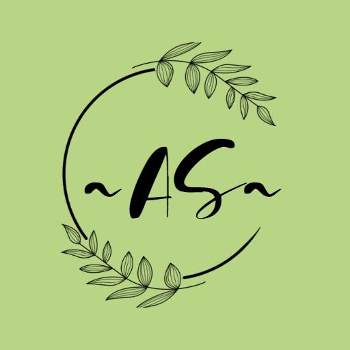Elegant Green Circle Monogram with Leafy Accents Logo Template