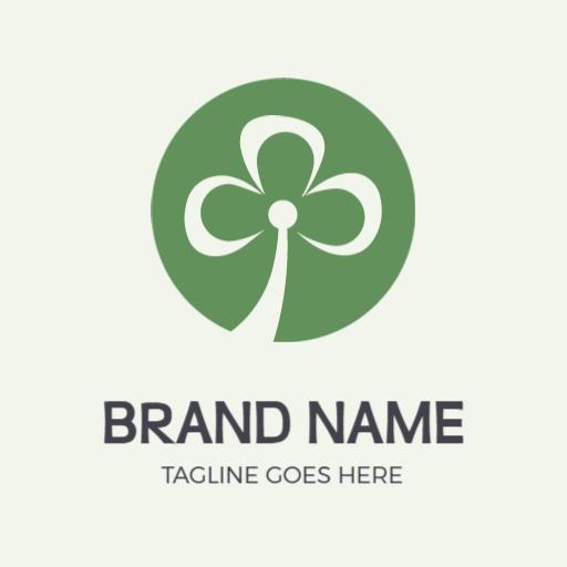 Elegant Green Clover Design Reflecting Growth Potential Logo Template