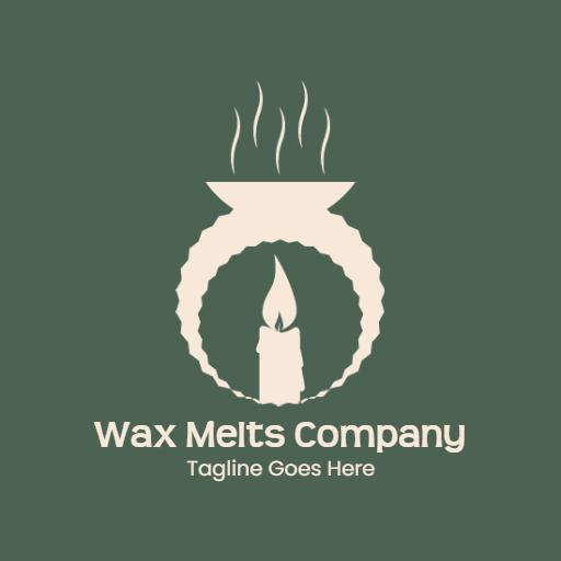 Elegant Green Design Featuring Cozy Wax Melts Company Logo Template