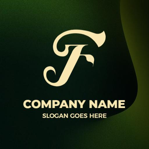 Elegant Green F Letter Design for Modern Branding Logo Template