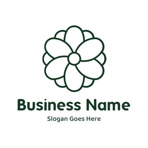 Elegant Green Floral Design for Branding Business Logo Template