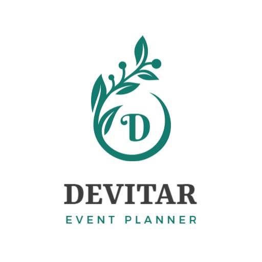 Elegant Green Floral Design for Event Planning Company Logo Template