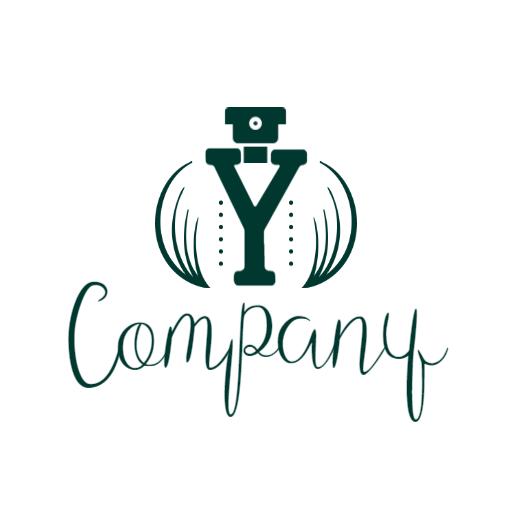 Elegant Green Handwriting Design for Perfume Company Logo Template