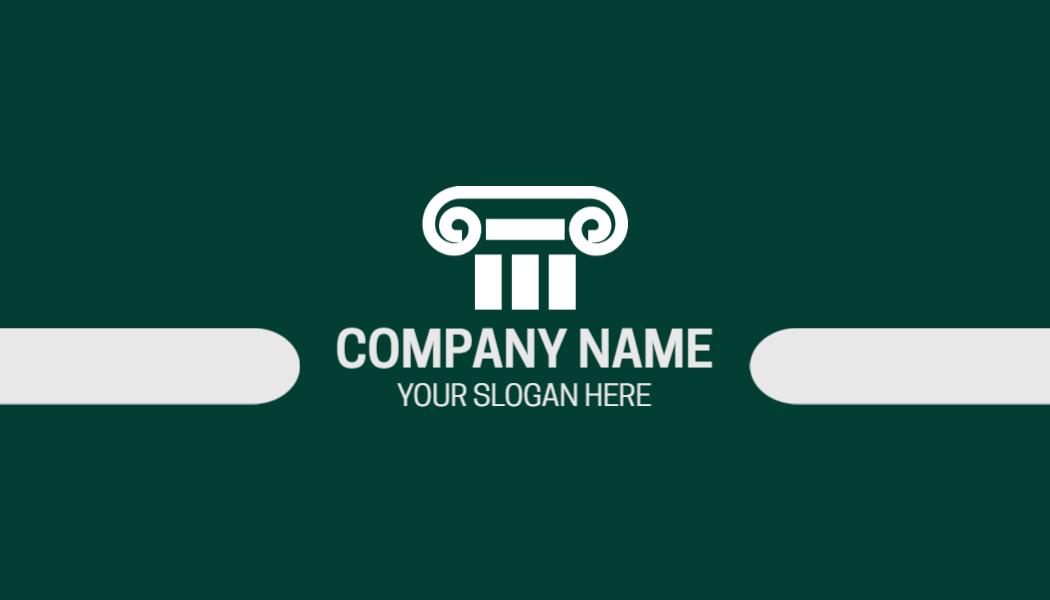 Elegant Green Lawyer Legal Professional Business Card Template