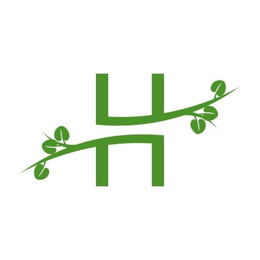 Elegant Green Leaf Design Enhancing Hospitality in Hotel Logo Template