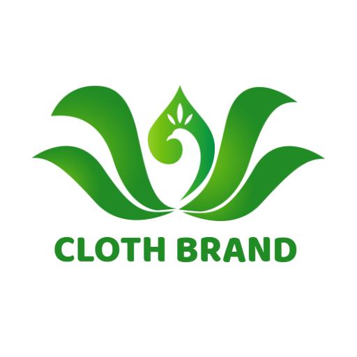 Elegant Green Leaf Design Representing Clothing Brand Logo Template