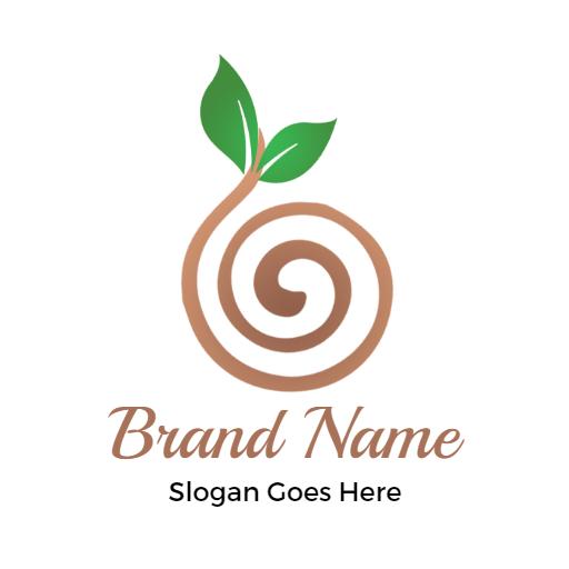 Elegant Green Leaf Design Representing Plywood Sustainability Logo Template