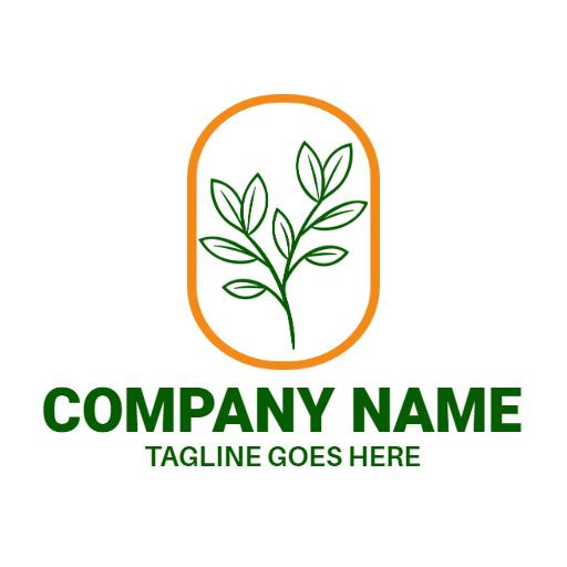 Elegant Green Leaf Design Showcasing Sustainable Plant Care Logo Template