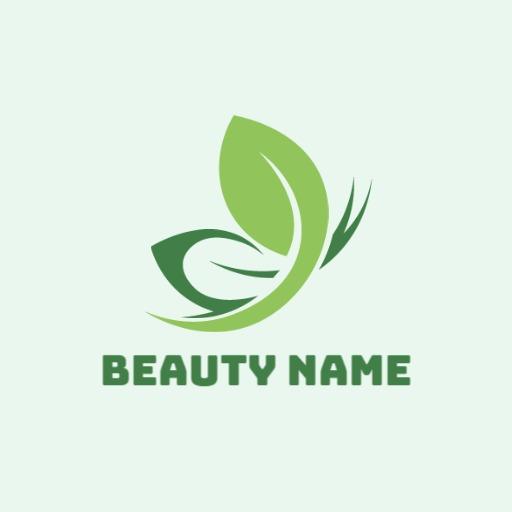 Elegant Green Leaf Design Symbolizing Natural Beauty Logo Template