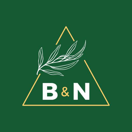 Elegant Green Monogram Incorporating Leaf and Letter Design Logo Template