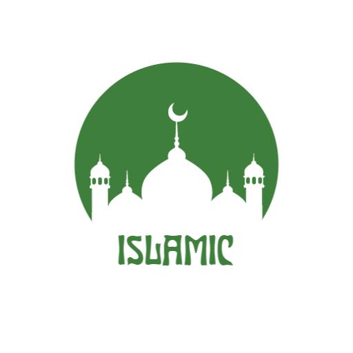 Elegant Green Mosque Silhouette Representing Islamic Faith Logo Template