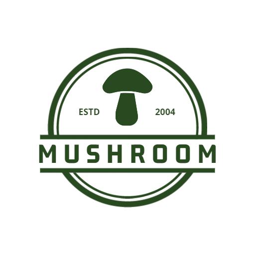 Elegant Green Mushroom Design Showcasing Culinary Delights Logo Template