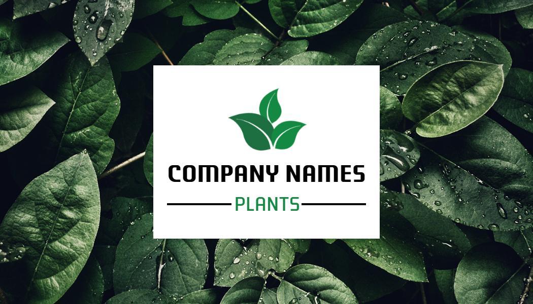 Elegant Green Plant Themed Visiting Card Template