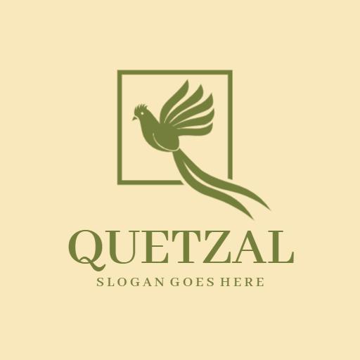 Elegant Green Quetzal Bird Design Emphasizing Nature Logo Template