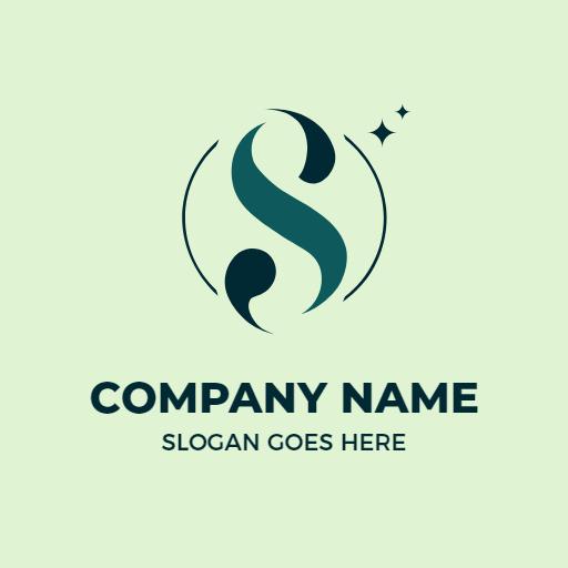 Elegant Green S Letter Design with Circular Elements Logo Template