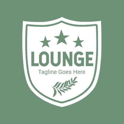 Elegant Green Shield Design for Relaxing Lounge Logo Template