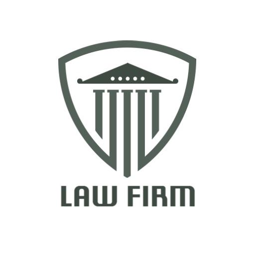 Elegant Green Shield Design Symbolizing Law Firm Services Logo Template